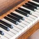Selective focus point on Vintage piano keys - Vintage filter effect